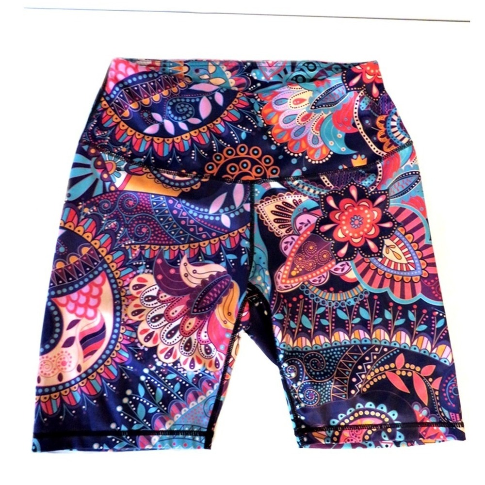 Dovpod Yoga Shorts Compression High Waist Control Workout Athletic Short Large